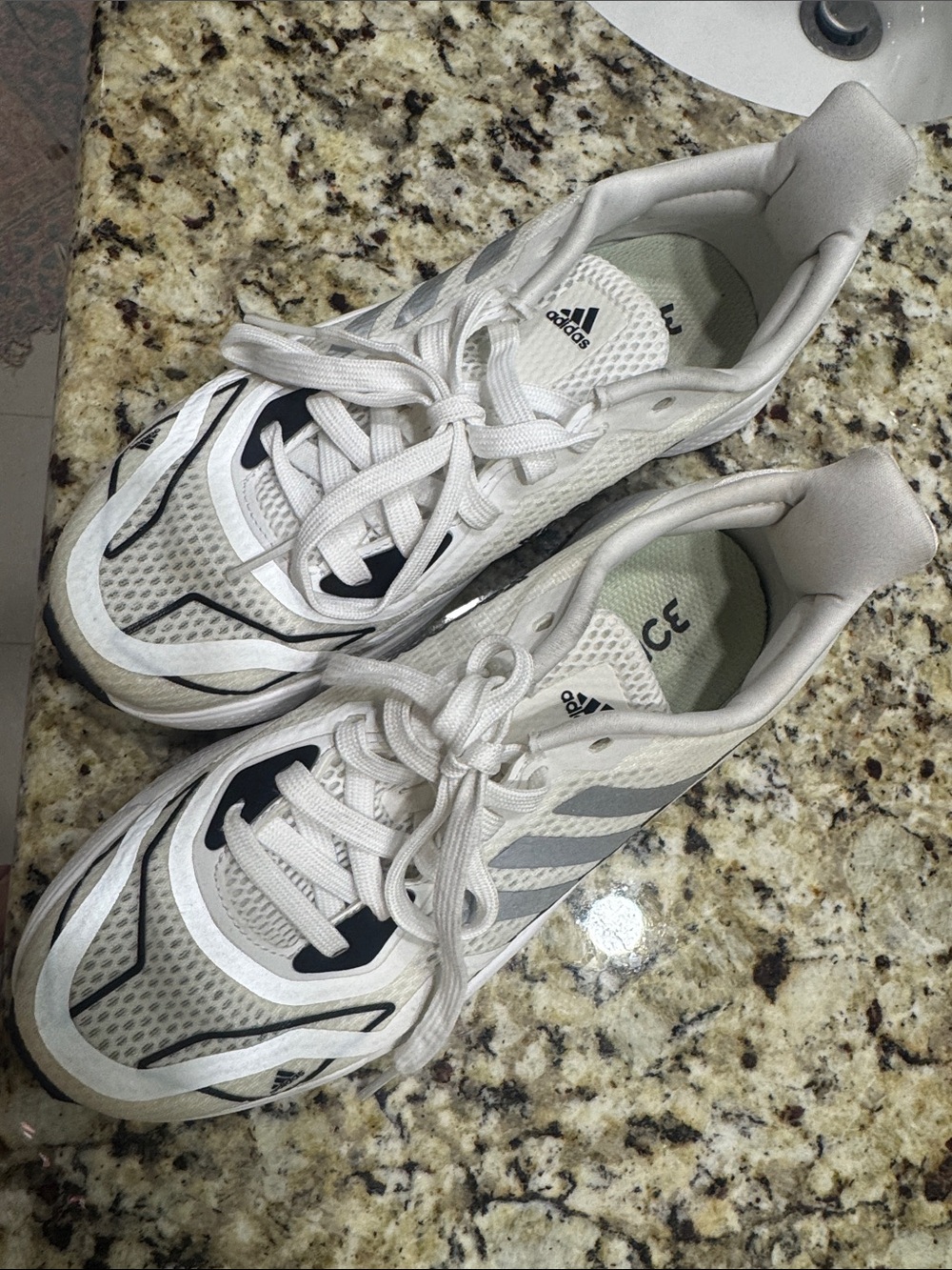 adidas woman  White & Black Athletic Sneakers
